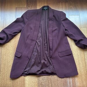 Express Women's Plum Open-Front Blazer